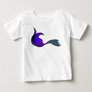 T-shirt Pour Bébé Queue de sirène violet foncé