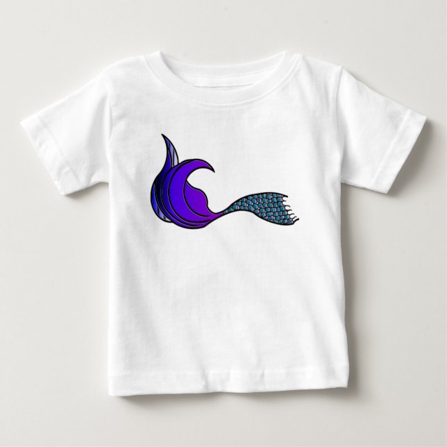 T-shirt Pour Bébé Queue de sirène violet foncé (Devant)