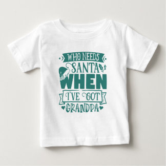 T-shirt Pour Bébé Qui a besoin du Père Noël quand j'ai Papi - Grand-