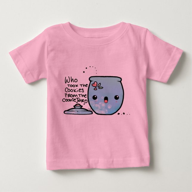 T-shirt Pour Bébé Qui a volé les biscuits du CookieJar ! ? (Devant)