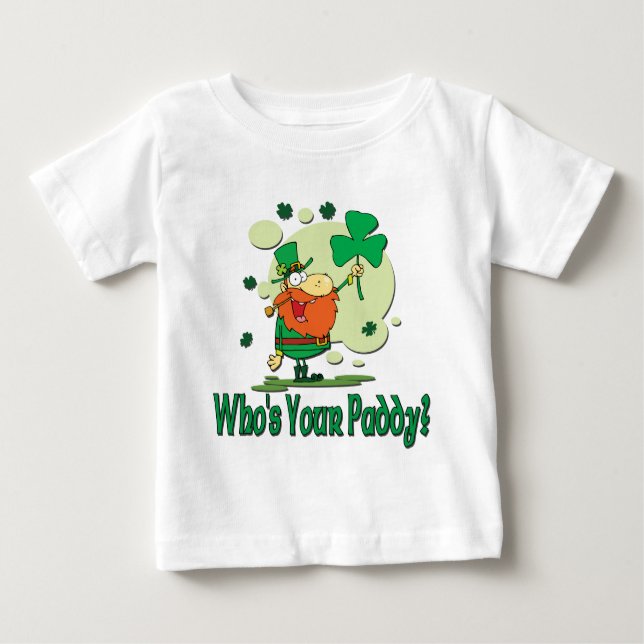 T-shirt Pour Bébé Qui est votre lutin drôle de paddy (Devant)