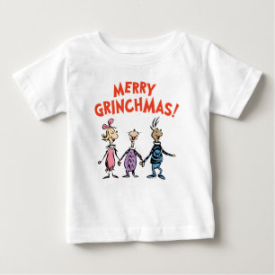 T-shirt Pour Bébé Qui se tient par la main Joyeux Grinchmas