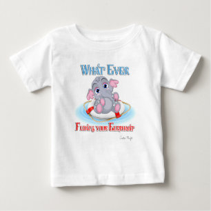 T-shirt Pour Bébé Quoi qu'il flotte votre bébé éléphant