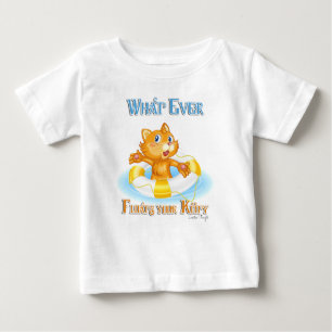 T-shirt Pour Bébé Quoi qu'il flotte votre Kitty