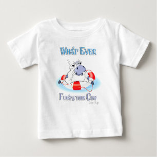 T-shirt Pour Bébé Quoi qu'il flotte votre vache 3