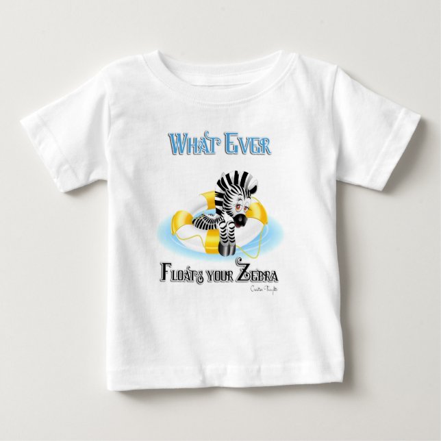 T-shirt Pour Bébé Quoi qu'il flotte votre Zebra 3 (Devant)