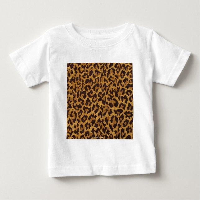 T-shirt Pour Bébé RAB Rockabilly Imprimé Léopard Marron Or (Devant)
