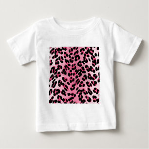 T-shirt Pour Bébé RAB Rockabilly Pink Cheetah Imprimer