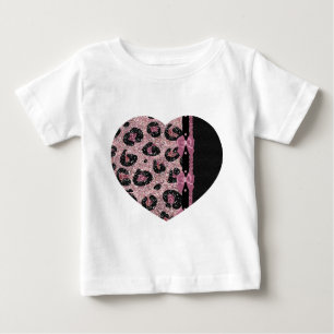 T-shirt Pour Bébé RAB Rockabilly Pink Leopard Ribbon Bows
