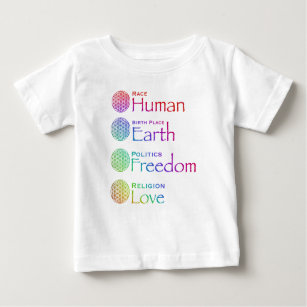 T-shirt Pour Bébé Race : Lieu de naissance de l'homme : Politique de
