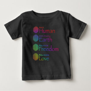 T-shirt Pour Bébé Race : Lieu de naissance humain : Politique terres