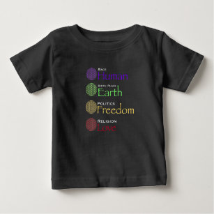 T-shirt Pour Bébé Race : Lieu De Naissance Humaine : Politique De La