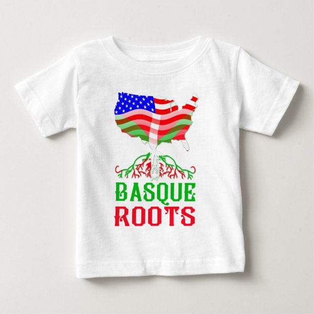 T-shirt Pour Bébé Racines basques américaines (Devant)