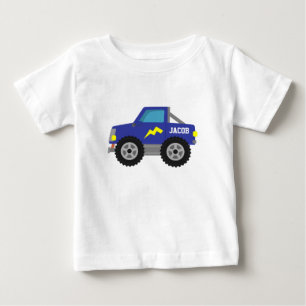 T-shirt Pour Bébé Racing Blue Monster Truck, pour Baby Boys