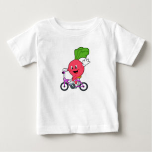 T-shirt Pour Bébé Radis avec Bicyclette