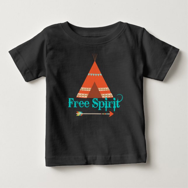 T-shirt Pour Bébé Raglan Tee Pee Free Spirit Tee (Devant)
