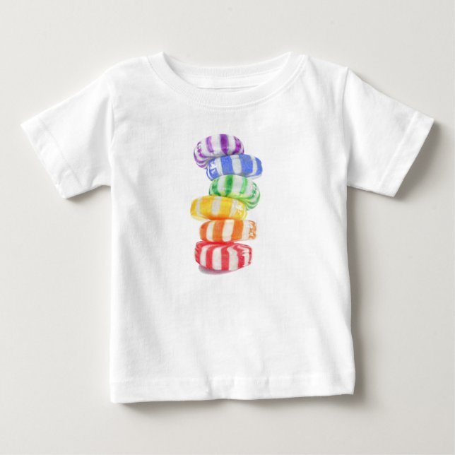 T-Shirt pour bébé RAINBOW CANDY (Devant)