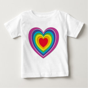 T-shirt Pour Bébé Rainbow Heart Tee