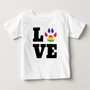 T-shirt Pour Bébé Rainbow paw