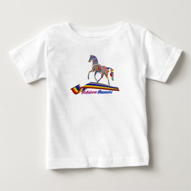 T-shirt Pour Bébé Rainbow Runner (Devant)