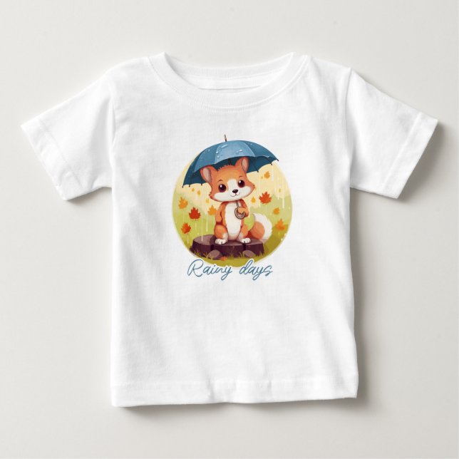 T-shirt Pour Bébé Rainy days (Devant)