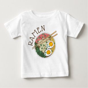 T-shirt Pour Bébé Ramen Noodles Bowl Restauration Japonaise Foin