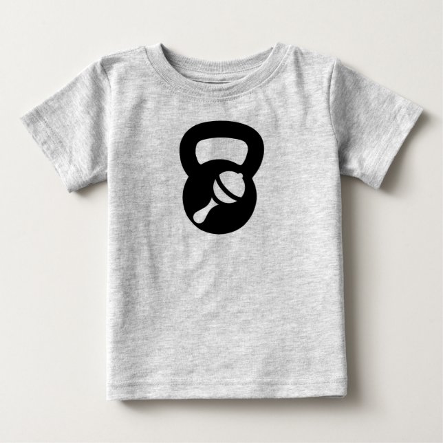T-shirt Pour Bébé rameper bébé kettlebell (Devant)