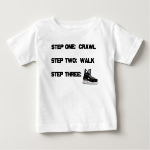 T-shirt Pour Bébé Rampement, promenade, HOCKEY !