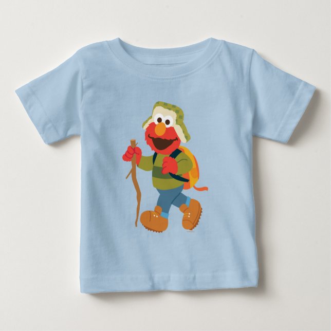 T-shirt Pour Bébé Randonnée Elmo en forêt (Devant)