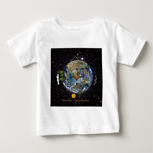T-shirt Pour Bébé Randonnée Notre Planète Hiker's Soul Compass Space (Devant)