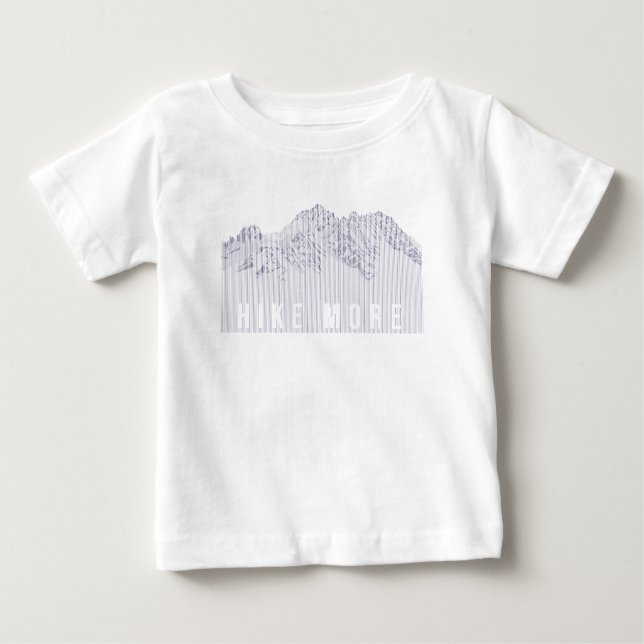 T-shirt Pour Bébé Randonnée Plus Montagnes (Devant)