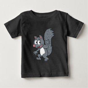 T-shirt Pour Bébé Ranger Rick   Écureuil gris