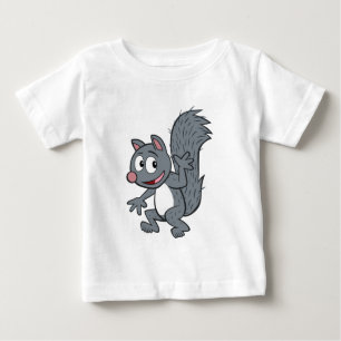 T-shirt Pour Bébé Ranger Rick Écureuil gris