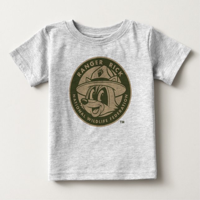T-shirt Pour Bébé Ranger Rick Logo de Rick Khaki (Devant)