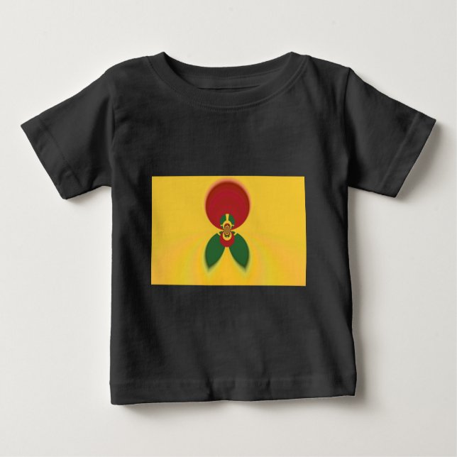 T-shirt Pour Bébé Rasta Colours Art Abstrait Imprimer (Devant)
