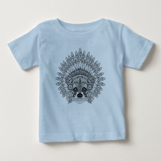 T-shirt Pour Bébé Raton laveur dans le griffonnage fait varier le (Devant)