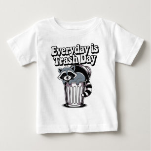 T-shirt Pour Bébé Raton laveur de la poubelle quotidienne