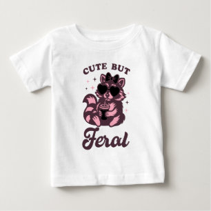 T-shirt Pour Bébé Raton laveur mignon mais sauvage