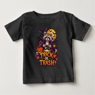 T-shirt Pour Bébé Raton laveur Trick or Trash Vampire Halloween Tout