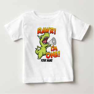 T-shirt Pour Bébé Rawr I'm One Dinosaur