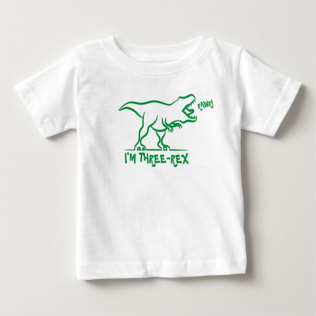 T-shirt Pour Bébé Rawr I'm Three -Rex 3e Birthday Dinosaur Shirt,   (Devant)