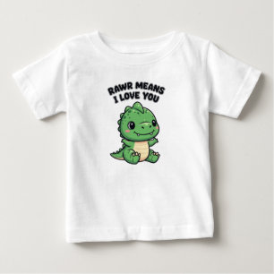 T-shirt Pour Bébé Rawr Signifie Que Je T'Aime Dinosaure de mignon