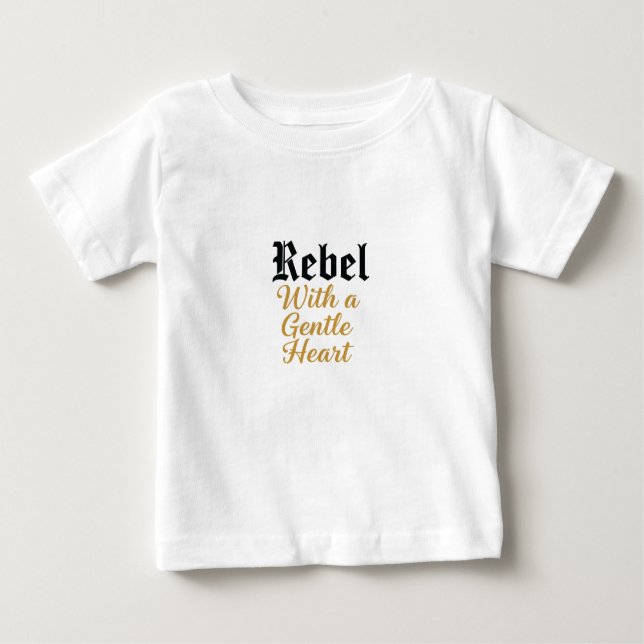 T-shirt Pour Bébé Rebel avec une conception douce de la typographie  (Devant)
