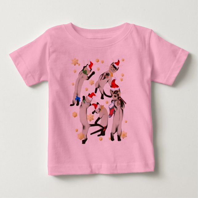 T-shirt Pour Bébé Rebondissement du groupe de chemise de minous de (Devant)