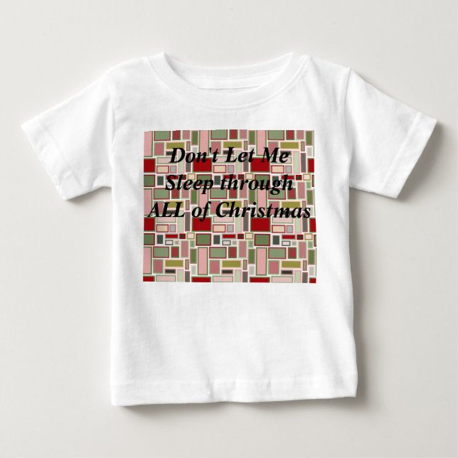 T-shirt Pour Bébé Rectangles de Noël Boho (Devant)