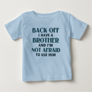 T-shirt Pour Bébé Reculer J'ai un frère (bleu)