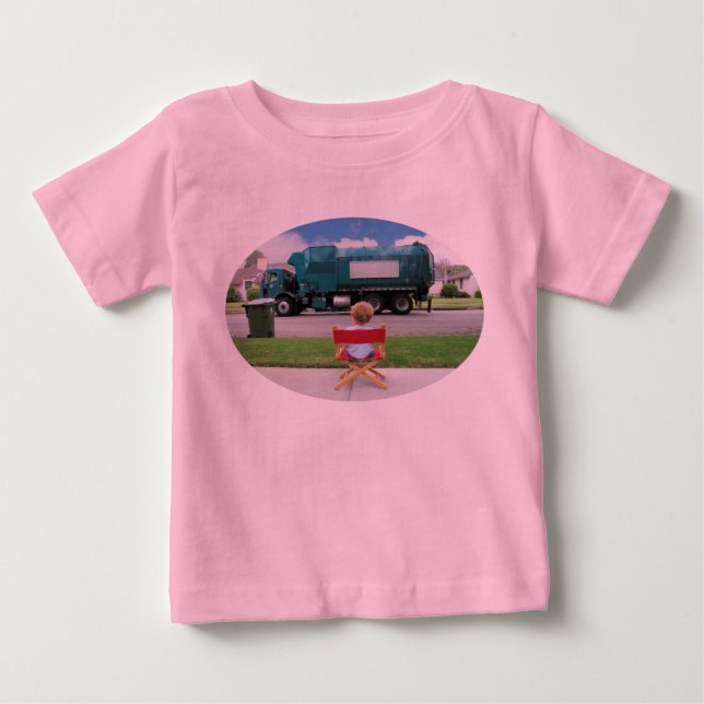 T-shirt Pour Bébé Recycler les chariots à ordures par avec l'audienc (Devant)