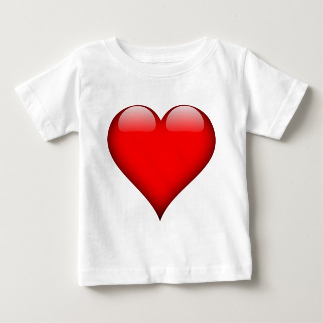 T-shirt Pour Bébé Red Heart Love (Devant)