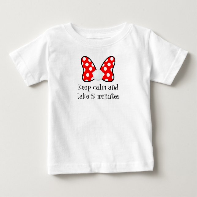 T-shirt Pour Bébé Red polka dots vibrant Ribbon (Devant)
