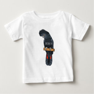 T-shirt Pour Bébé Red-tailed black cockatoo bird cartoon